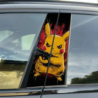 Pikachu Gangster - Car pillar sticker