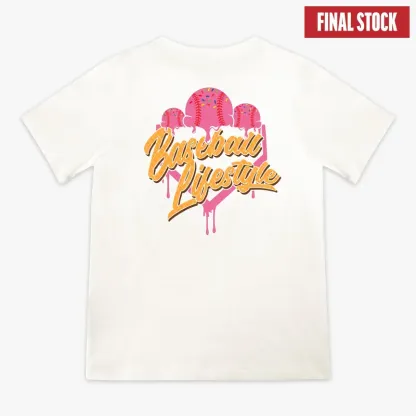 Ice Cream Baseball Lifestyle Youth Tee | Lightweight Baseball Graphic Shirt for Kids