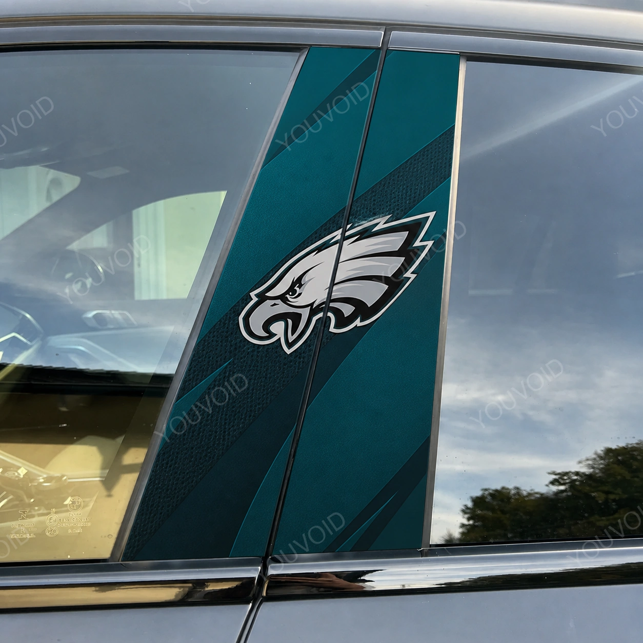 Philadelphia Eagles Car Pillar Wrap - Premium Vinyl B-Pillar Decal, Universal Fit