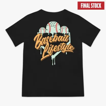 Ice Cream Baseball Lifestyle Youth Tee | Lightweight Baseball Graphic Shirt for Kids