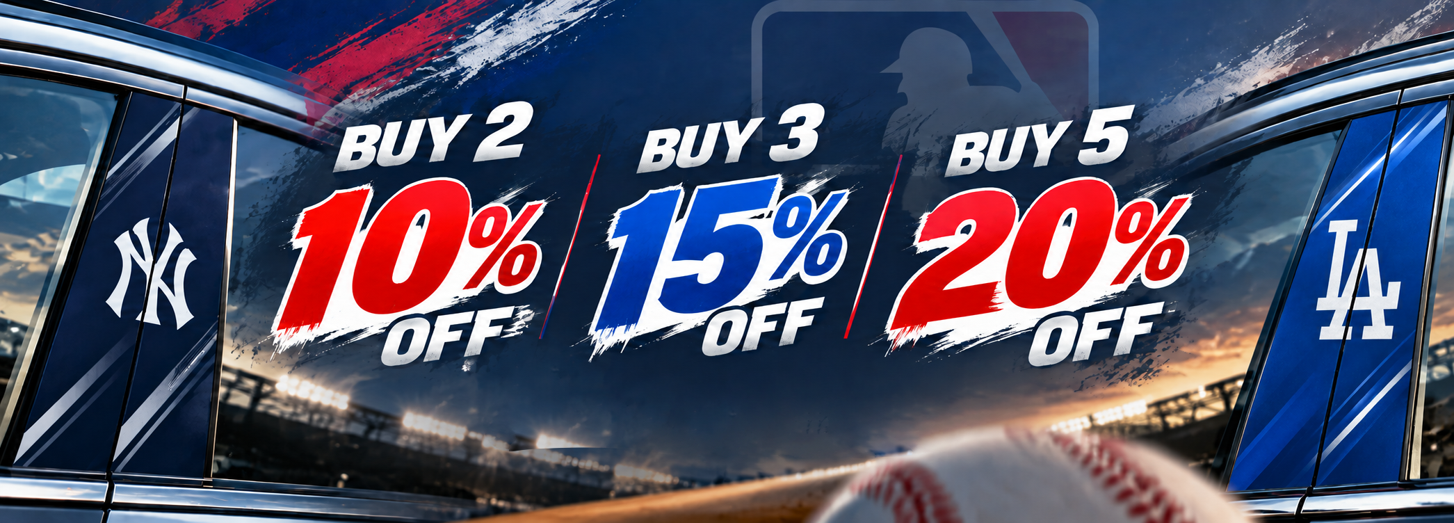 MLB Baseball B-Pillar Wraps