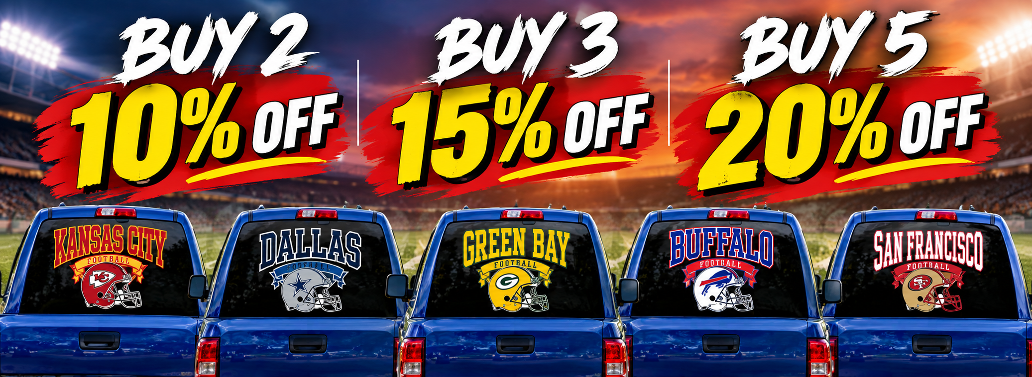 Football back window decal