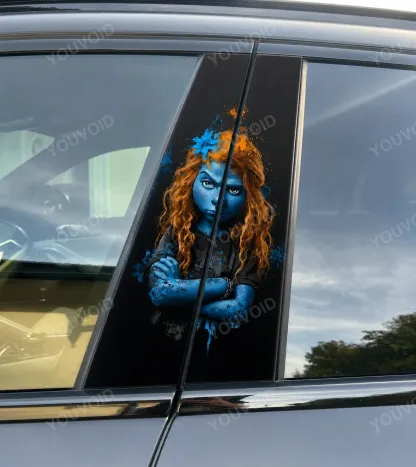 Redhead Smurfette - Car pillar sticker