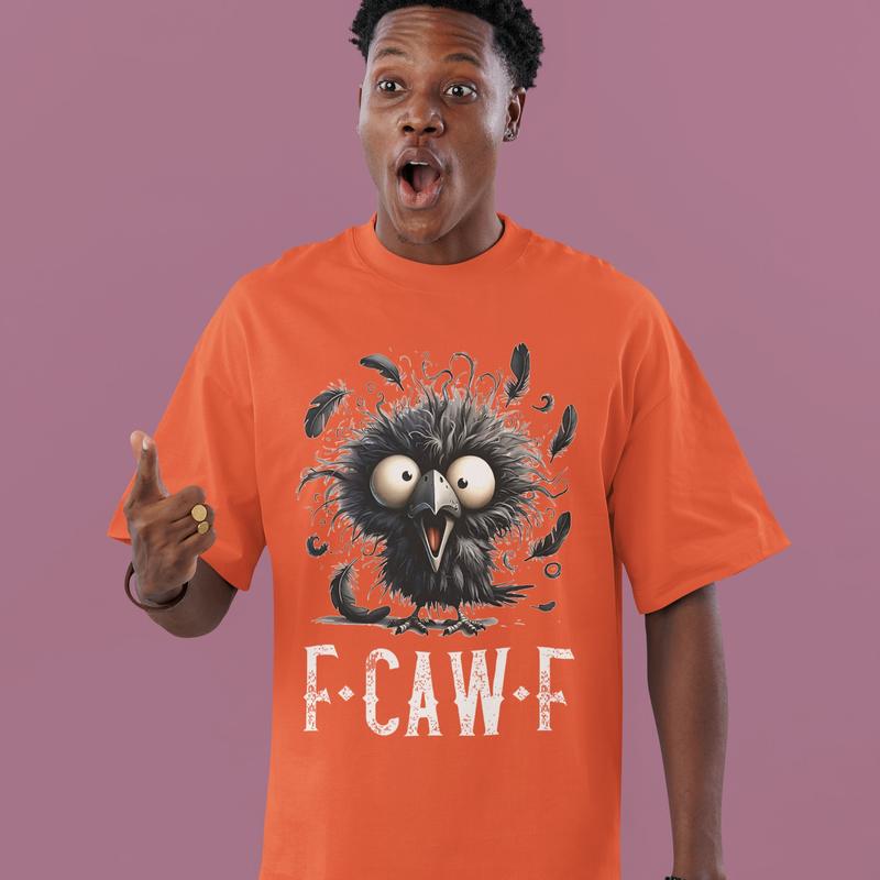 Funny Cartoon Crow "F-CAW-F" Casual Graphic Tees/Sweatshirts