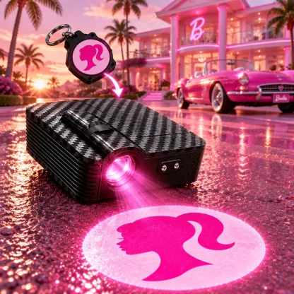 Classic Barbie Silhouette Profile LED Car Door Welcome Projector Light
