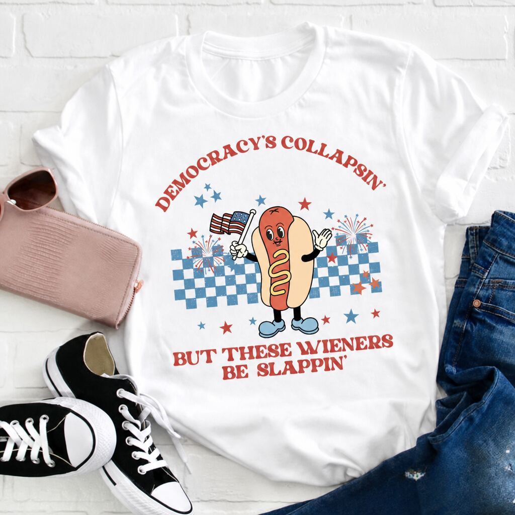 Funny July 4th Hot Dog Graphic Tee