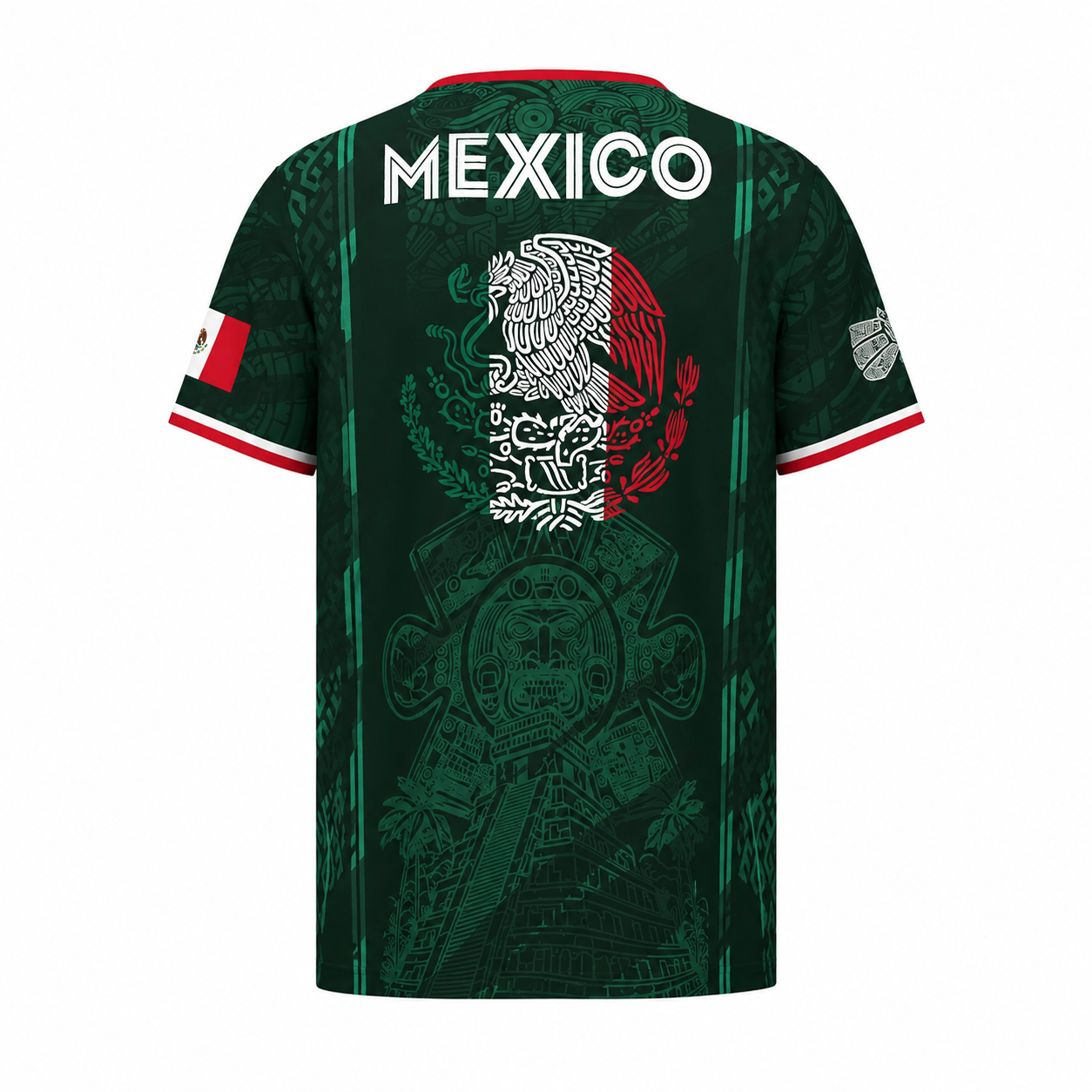 2026 Mexican Soccer Jersey | Mexico Aztec Calendar Style V-Neck Football Jersey for Players & Fans