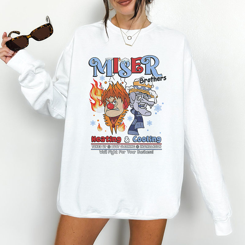 Miser Brothers Heating & Cooling Christmas Graphic Sweatshirt