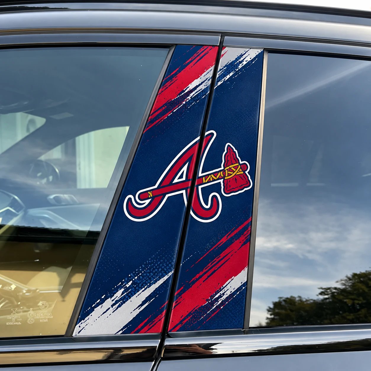 Atlanta Braves Car Pillar Wrap - Universal Fit