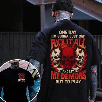 Generation X "Let My Demons Out" Dark Rebel Graphic Apparel
