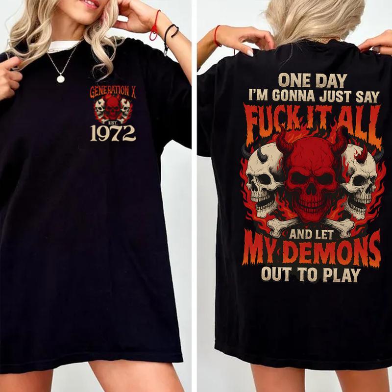 Generation X "Let My Demons Out" Dark Rebel Graphic Apparel