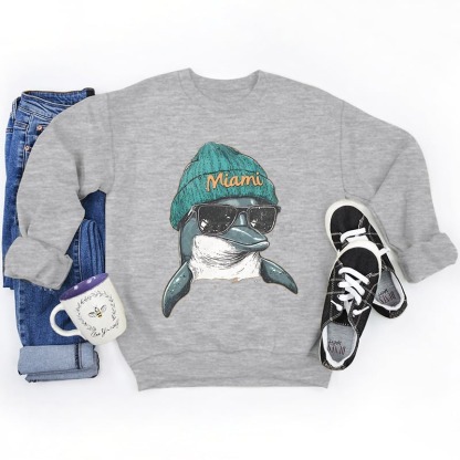 “City NFL Cartoon” Streetwear Crewneck Sweatshirts (Multi - City)