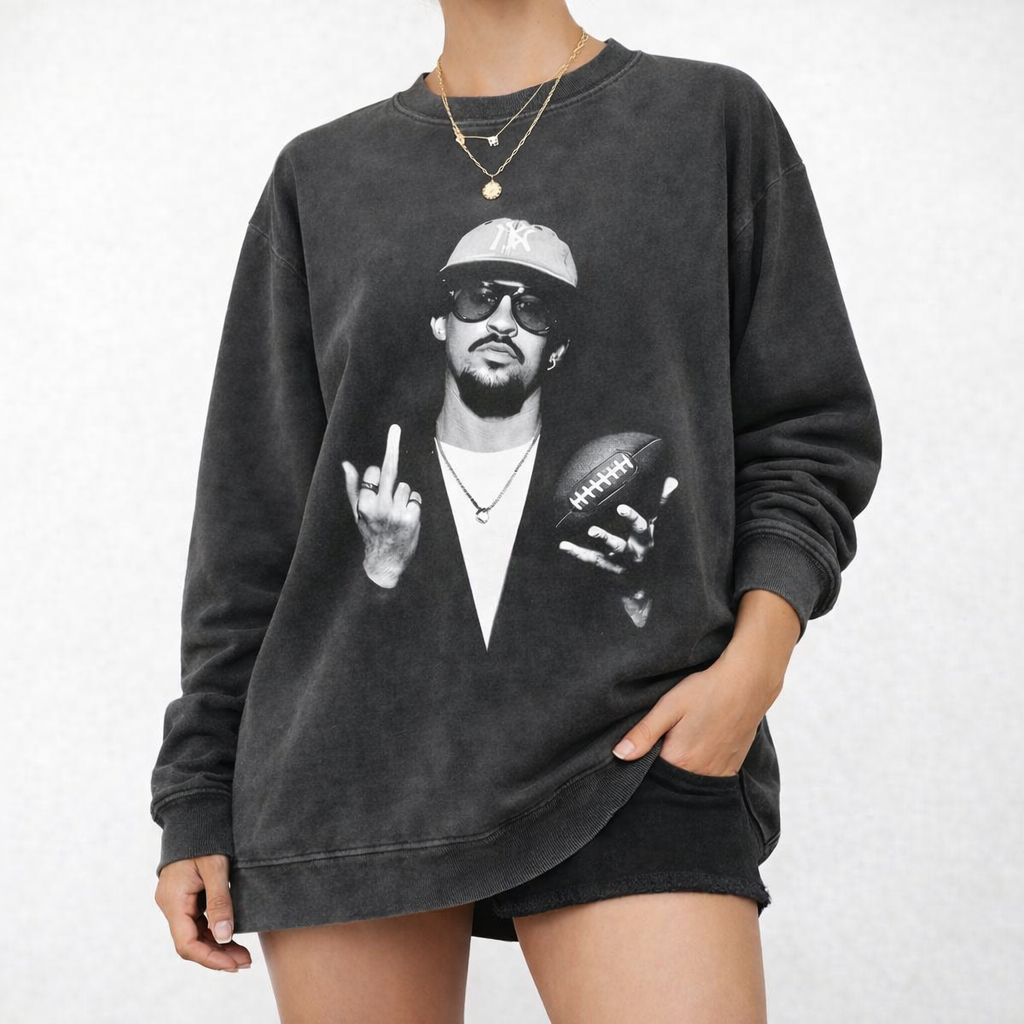 Bad Benito Football Graphic  Tee - Premium Heavyweight Vintage Wash