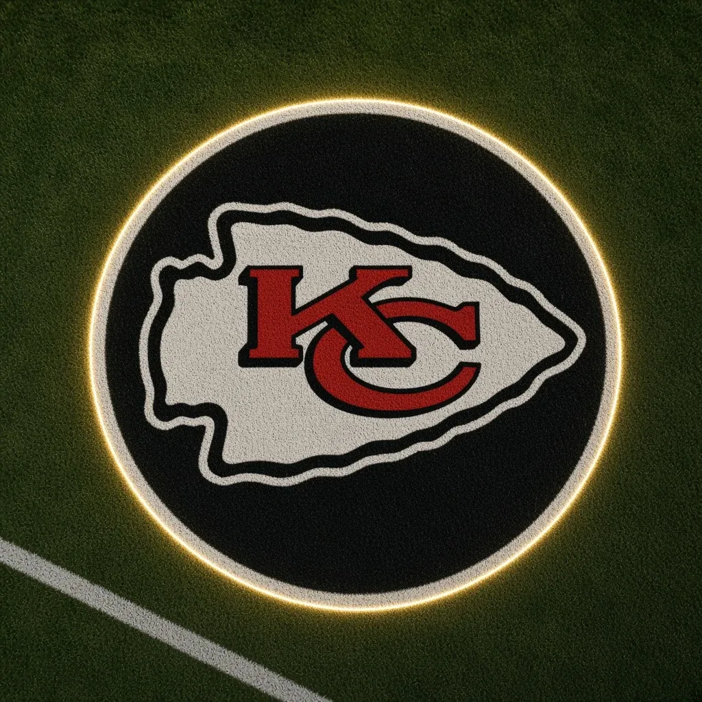 Kansas City Chiefs Football Car Door Projector Light grass scene