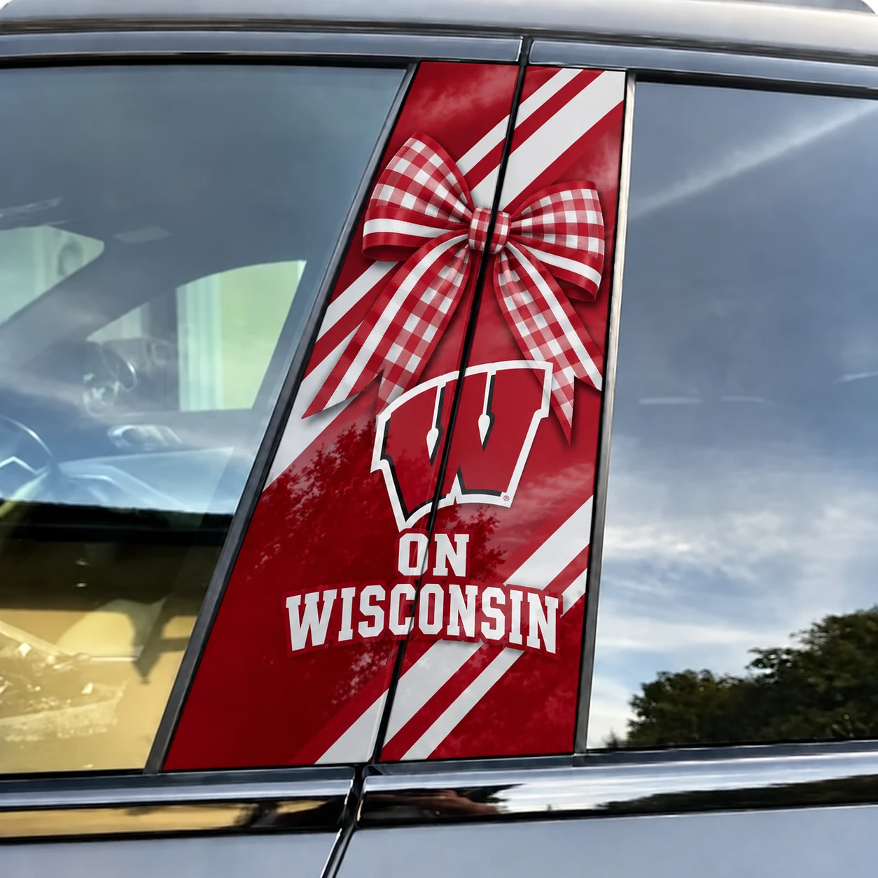 Wisconsin Badgers Car Pillar Wrap Special - Universal Fit