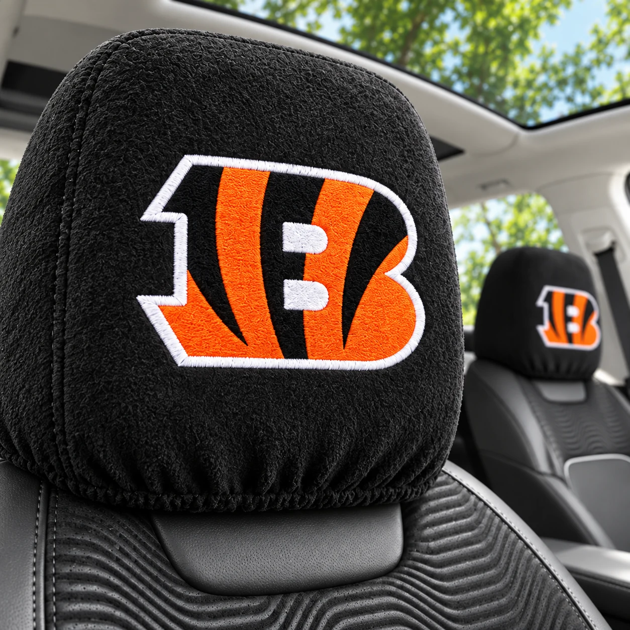 Cincinnati Bengals Football Car Headrest Covers - view 2