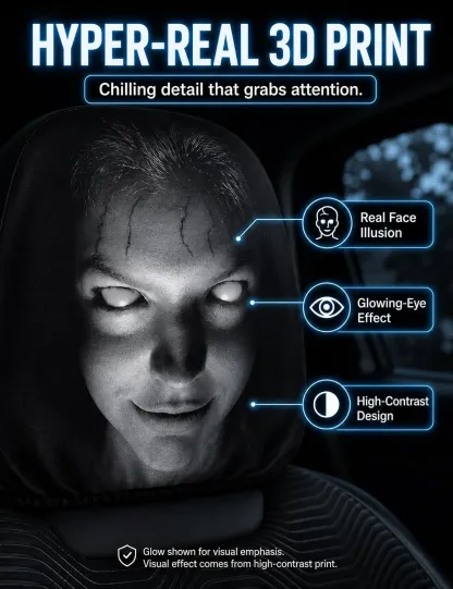 Ghost Face Car Headrest Covers - Style A (2PC) image 3