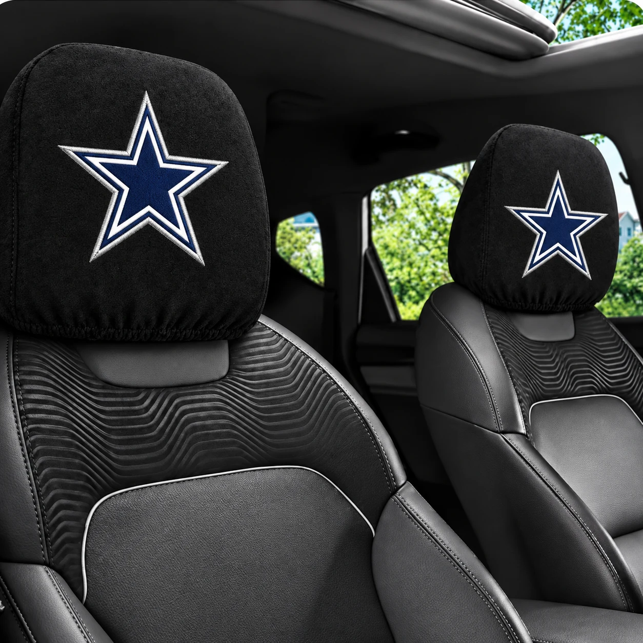 Dallas Cowboys Football Car Headrest Covers - view 1