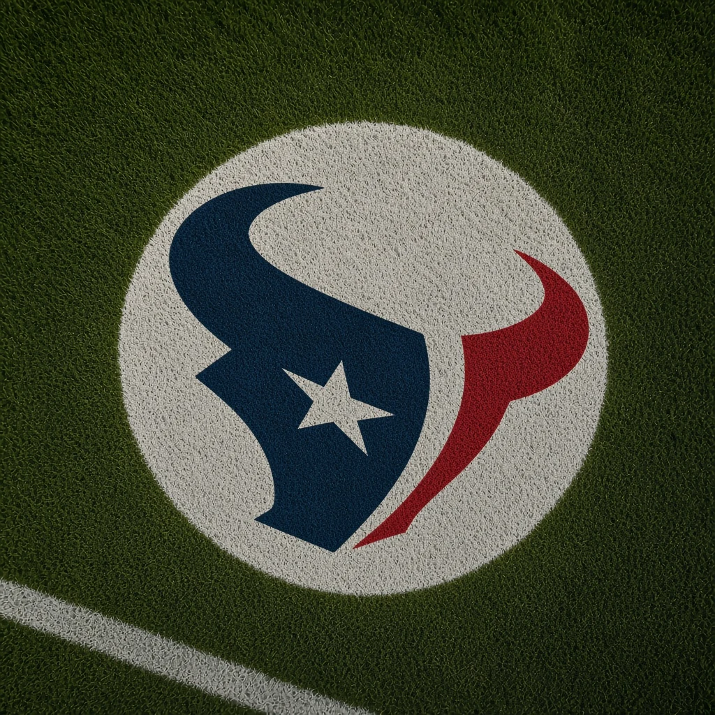 Houston Texans Football Car Door Projector Light grass scene