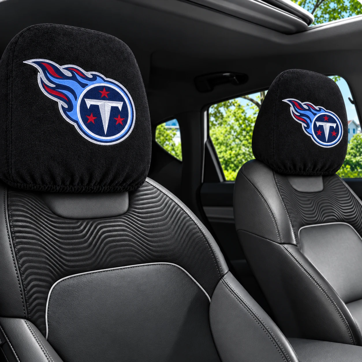Tennessee Titans Football Car Headrest Covers - view 1