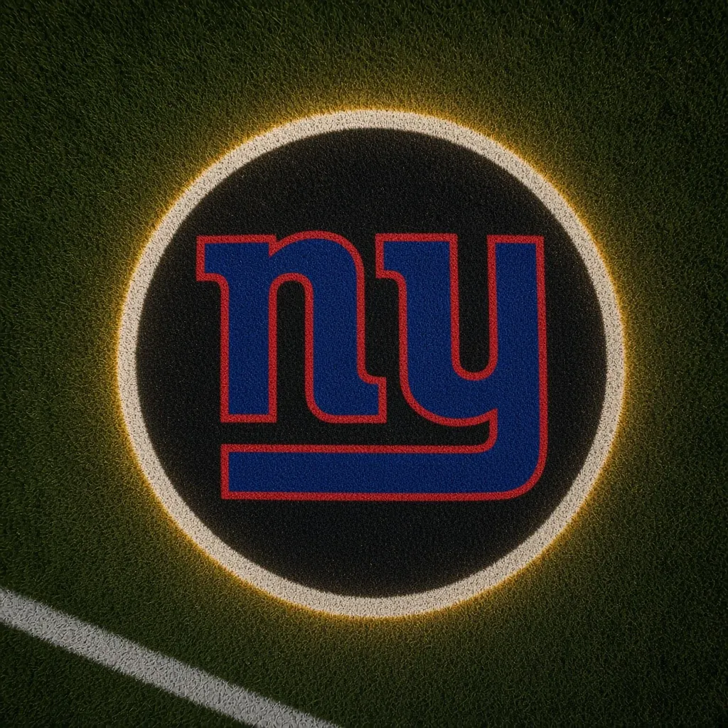 New York Giants Football Car Door Projector Light grass scene