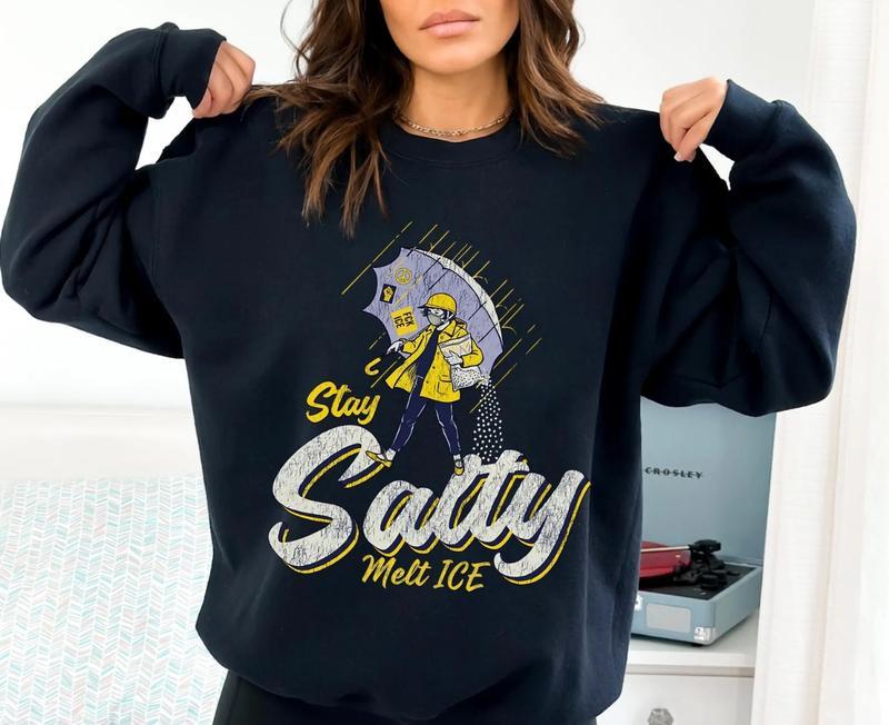 "Stay Salty, Melt ICE" Vintage Graphic Tee - Social Justice Parody Shirt