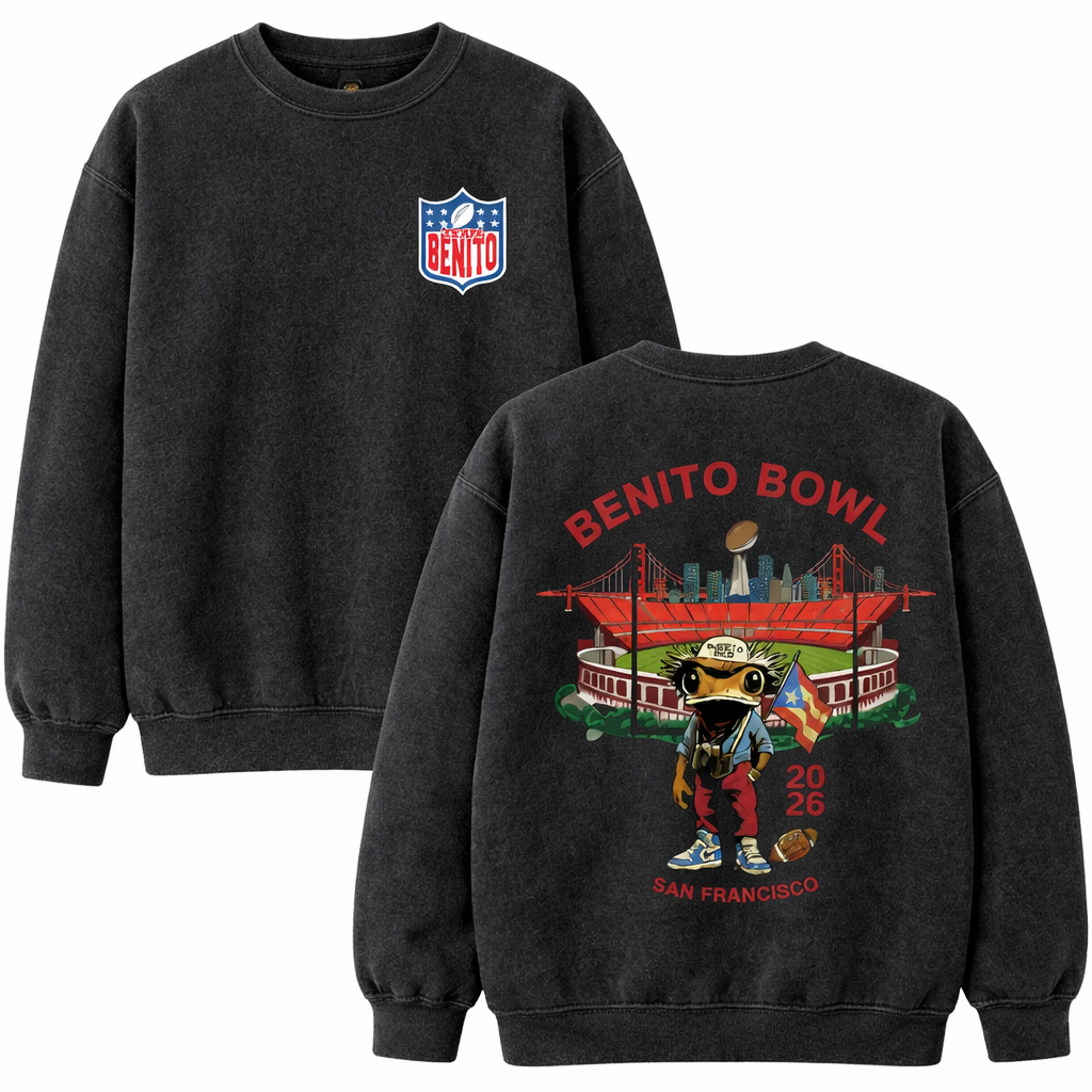 Benito Bowl 2026 Commemorative Hoodie - "Here For The Halftime" Vintage Wash Sweatshirt