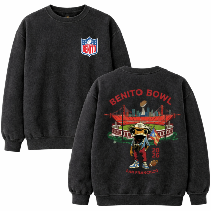 Benito Bowl 2026 Commemorative Hoodie - "Here For The Halftime" Vintage Wash Sweatshirt