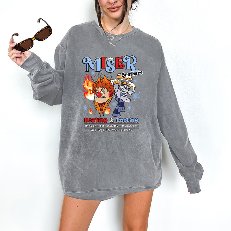 Miser Brothers Heating & Cooling Christmas Graphic Sweatshirt