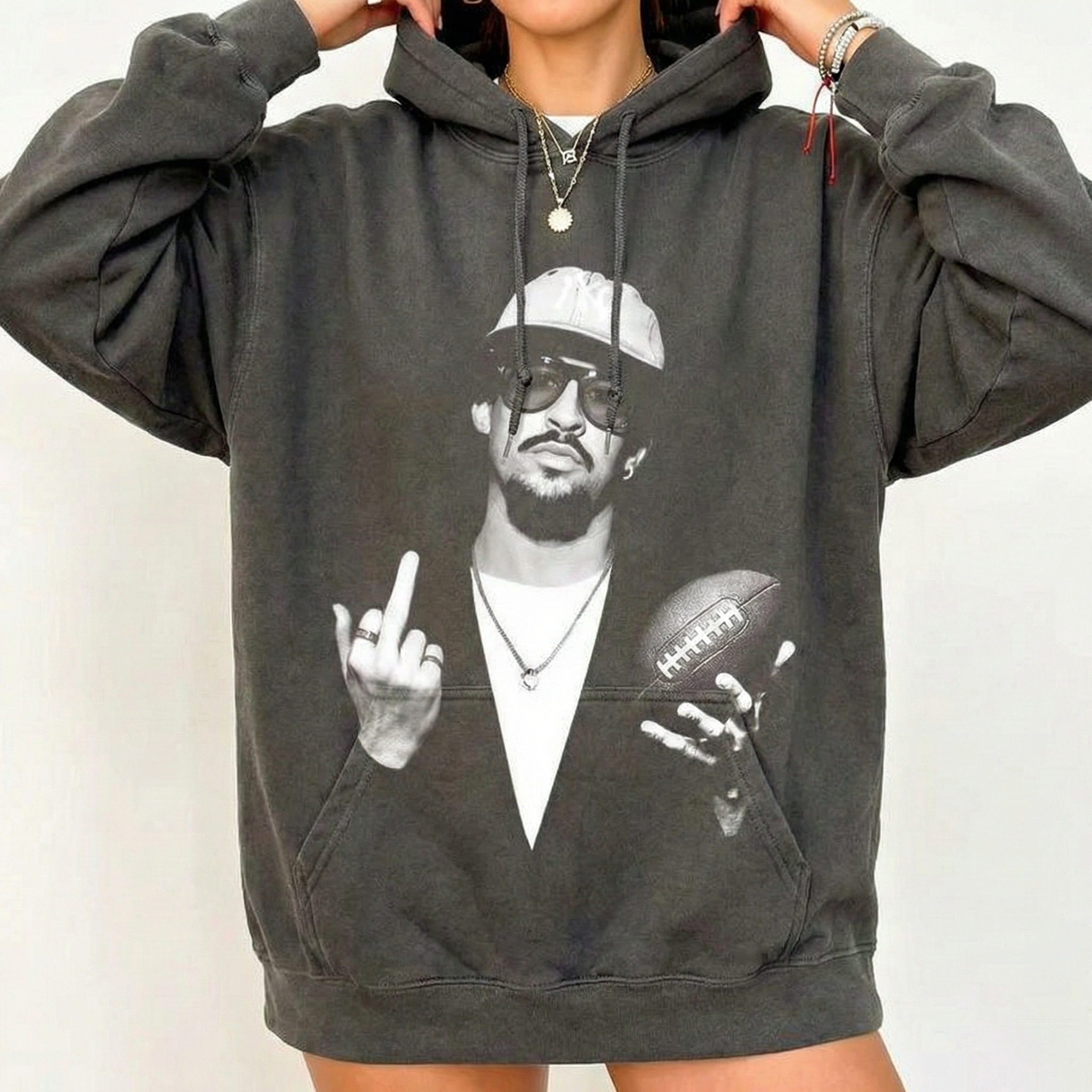 The only reason we're watching. Vintage aesthetics, oversized fit, and zero apologies. Team Benito all the way.