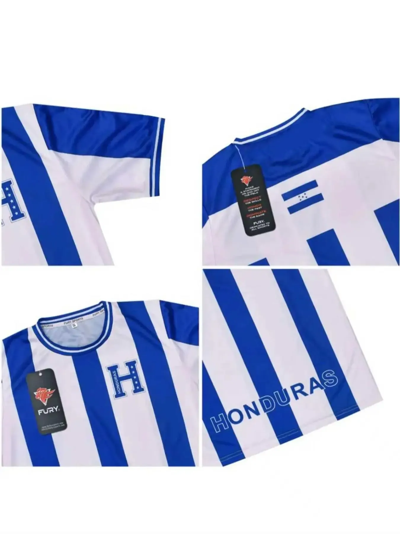 Honduras Football Jersey | Blue & White Striped Soccer Shirt | Unisex Fan Sportswear Top