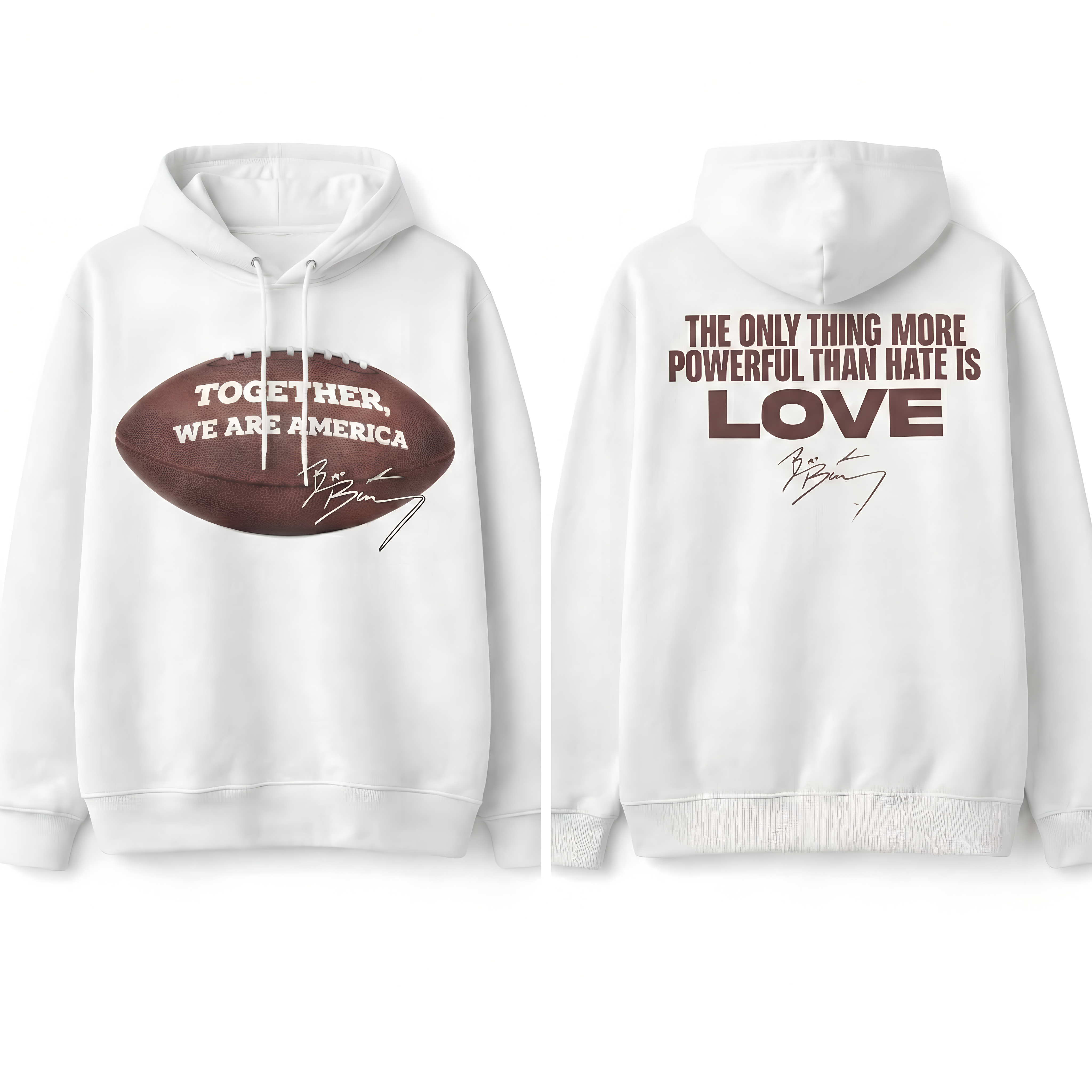 "Together We Are America" Tribute Hoodie - Bad Benito Halftime Show Commemorative Merch