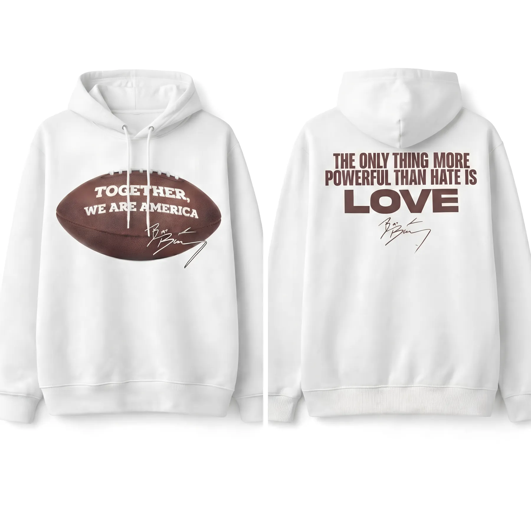 "Together We Are America" Tribute Hoodie - Bad Benito Halftime Show Commemorative Merch