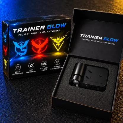 Pokemon GO Team LED Car Door Welcome Projector Light - Product & Packaging