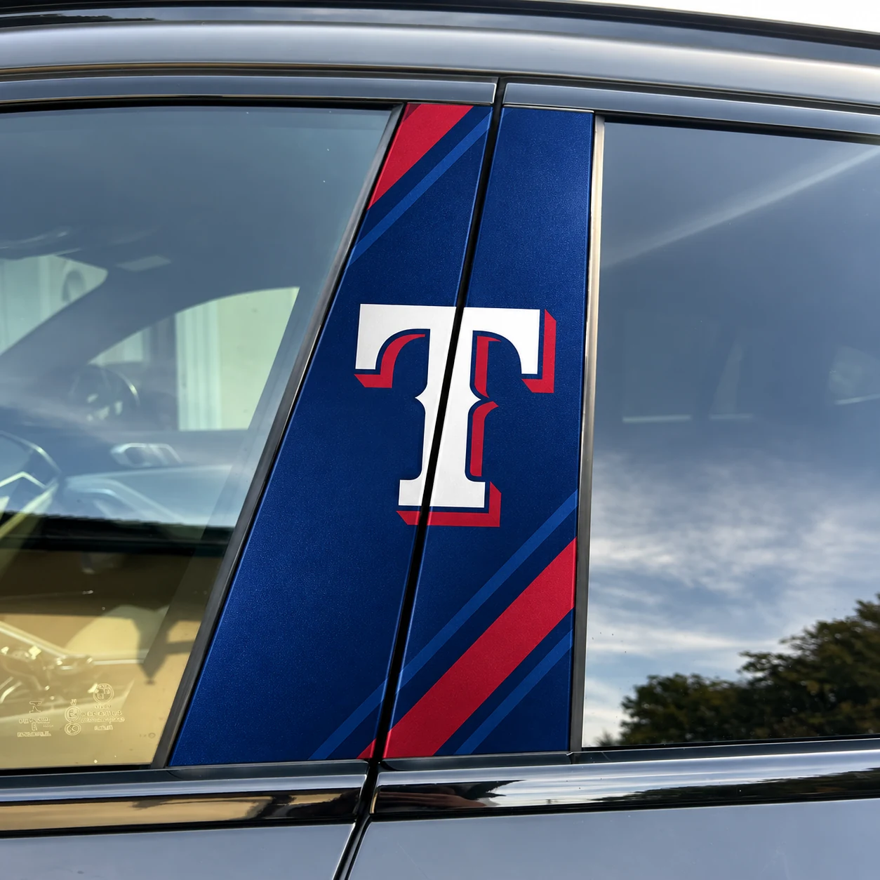 Texas Rangers Car Pillar Wrap - Universal Fit