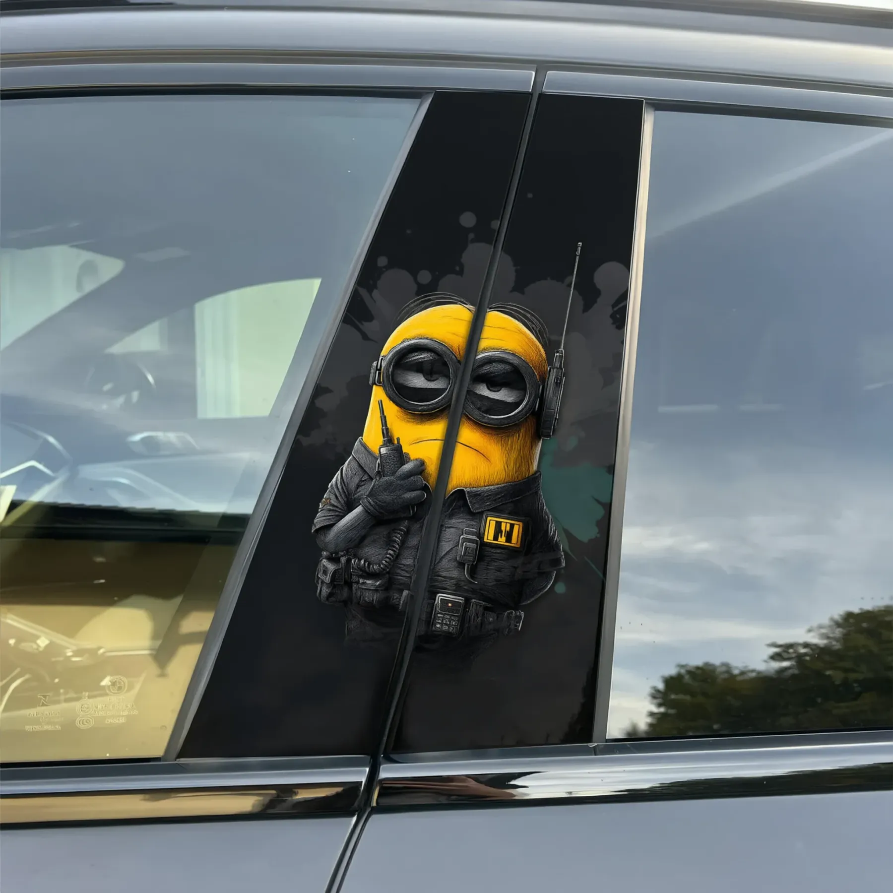 Minion Bodyguard - Car pillar sticker