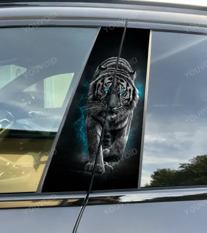 Tiger in a storm 2 - Car pillar sticker