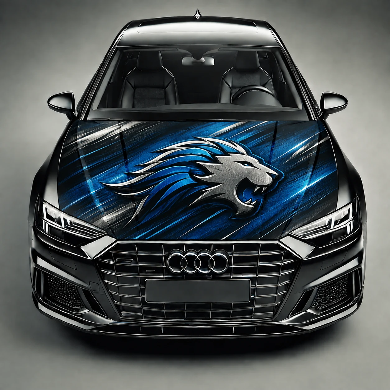 Detroit Lions Premium Car Hood Wrap - Universal Fit