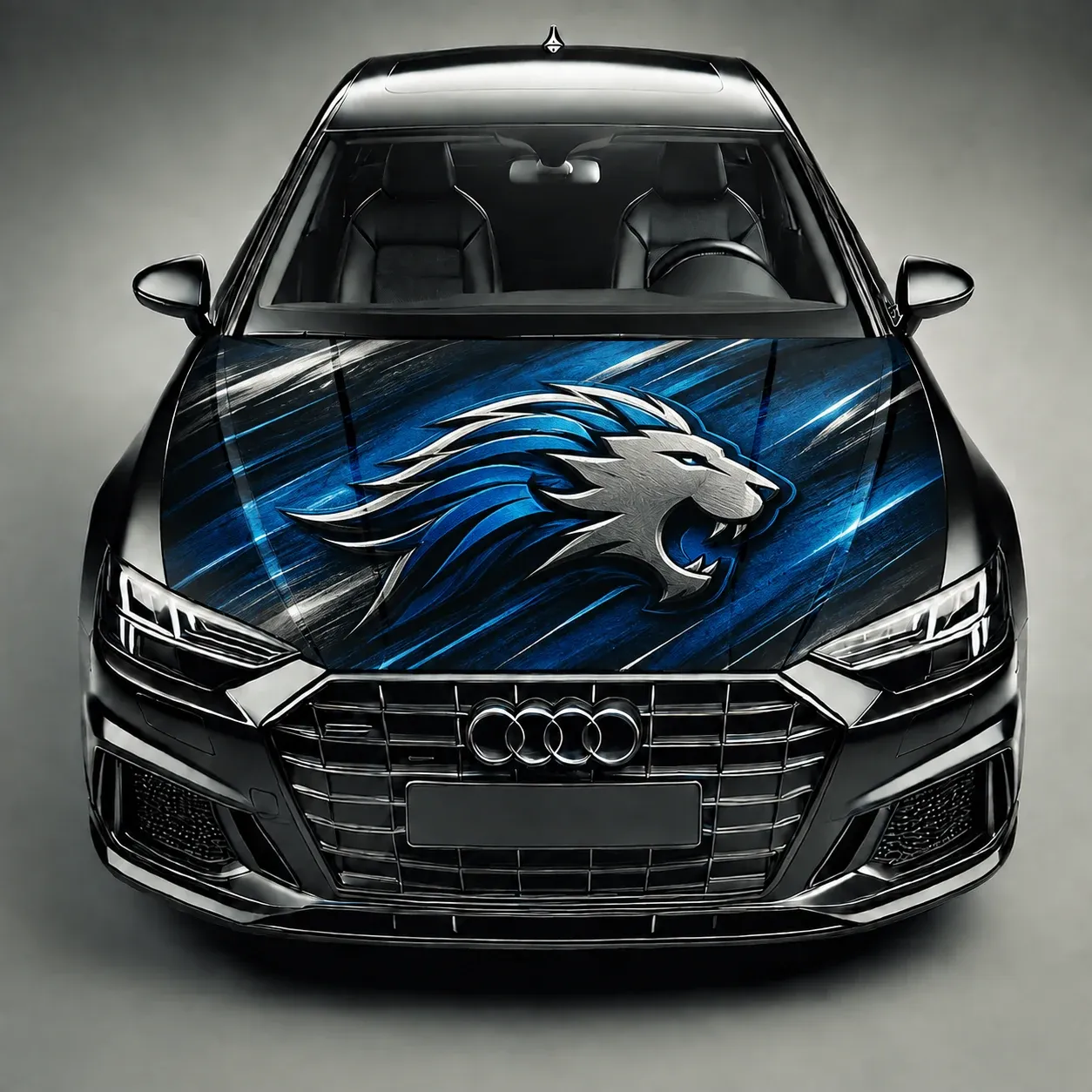 Detroit Lions Premium Car Hood Wrap - Universal Fit