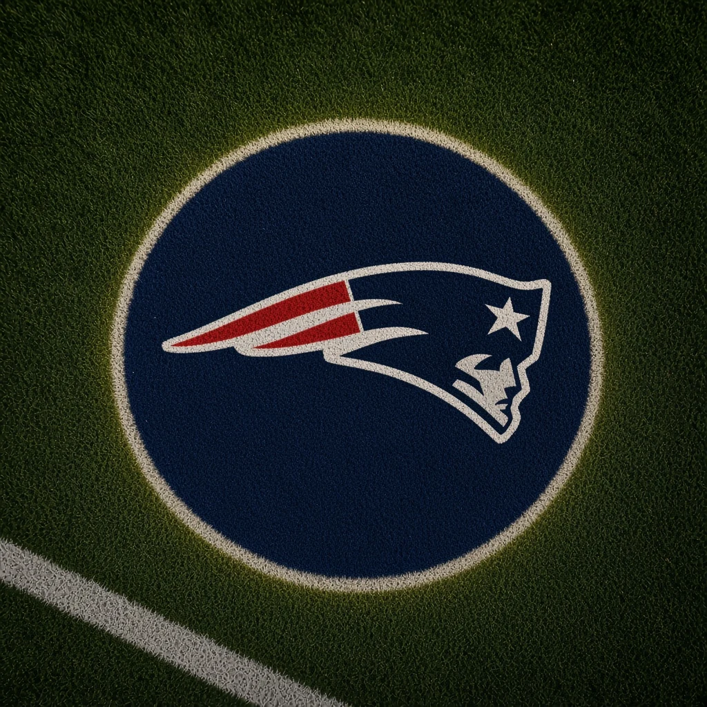 New England Patriots Football Car Door Projector Light grass scene
