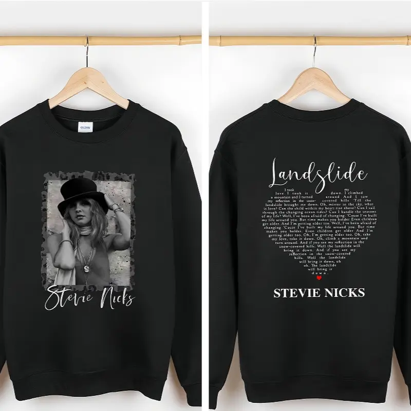 Stevie Nicks "Landslide" Lyric Tee - Double Sided Vintage Rock Tribute Shirt