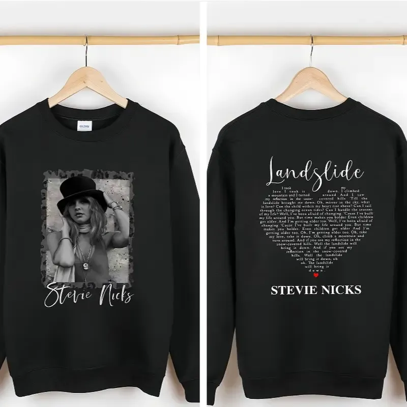Stevie Nicks "Landslide" Lyric Tee - Double Sided Vintage Rock Tribute Shirt