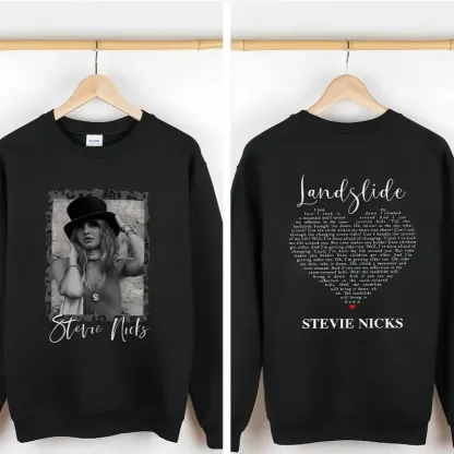 Stevie Nicks "Landslide" Lyric Tee - Double Sided Vintage Rock Tribute Shirt