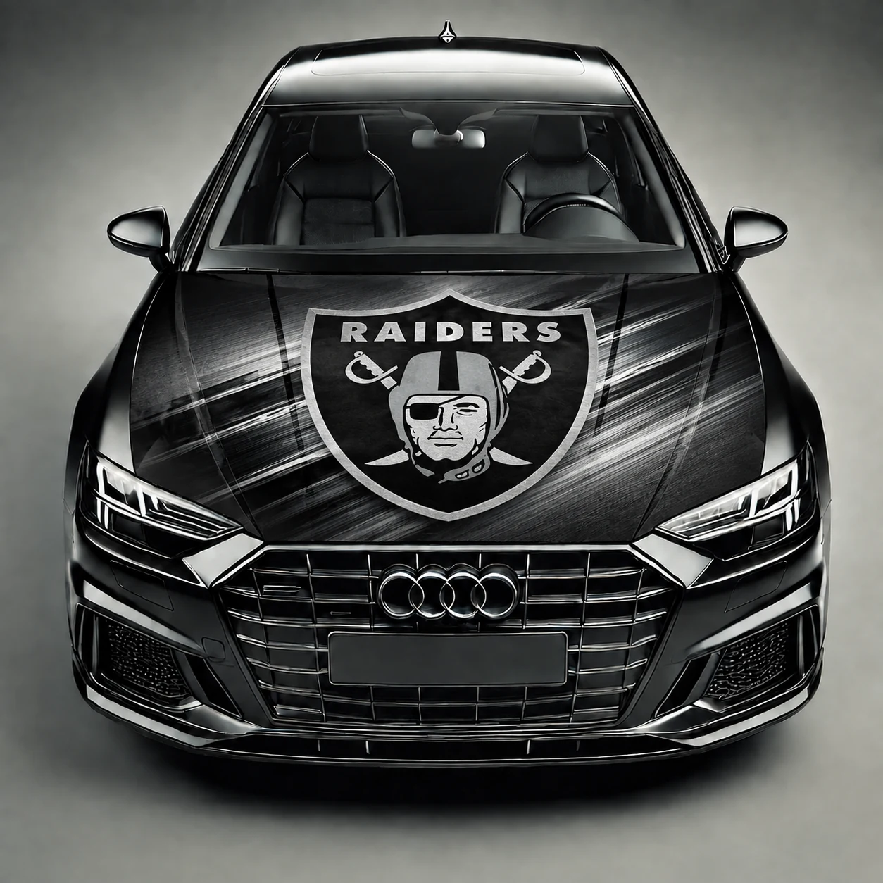 Las Vegas Raiders Premium Car Hood Wrap - Universal Fit