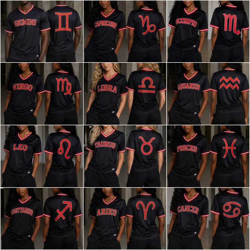 Zodiac Sign Varsity Jersey – Astrology Graphic Streetwear Top