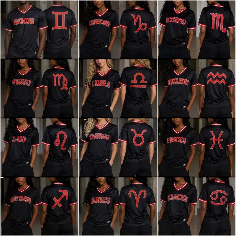 Zodiac Sign Varsity Jersey – Astrology Graphic Streetwear Top