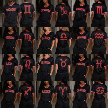 Zodiac Sign Varsity Jersey – Astrology Graphic Streetwear Top