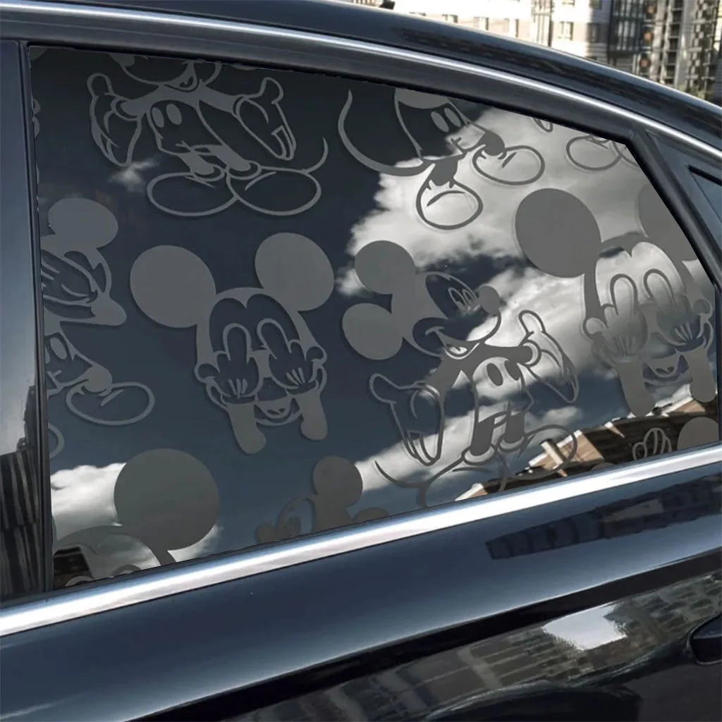 Mickey Mouse Car Window Stickers Carving Style - Both Sides