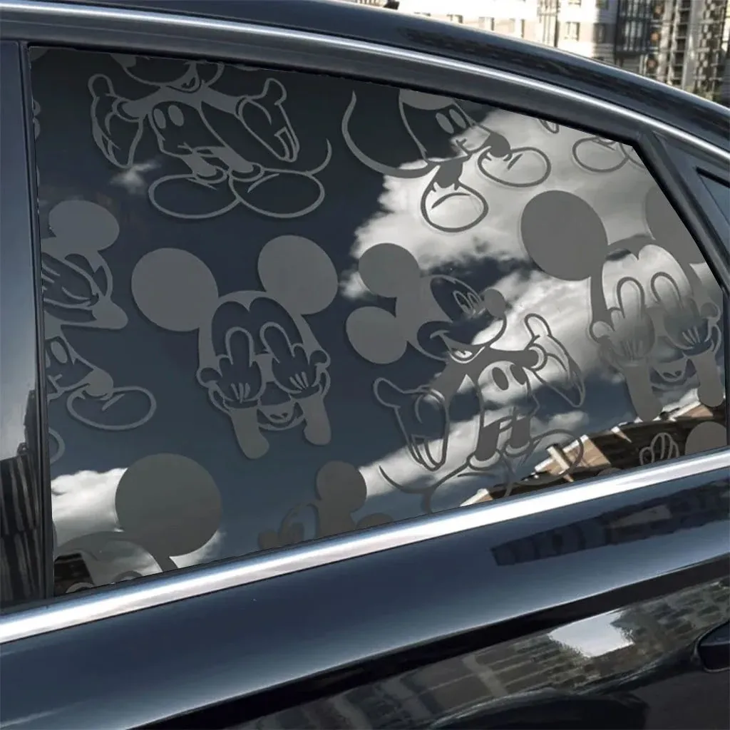Mickey Mouse Car Window Stickers Carving Style - Both Sides