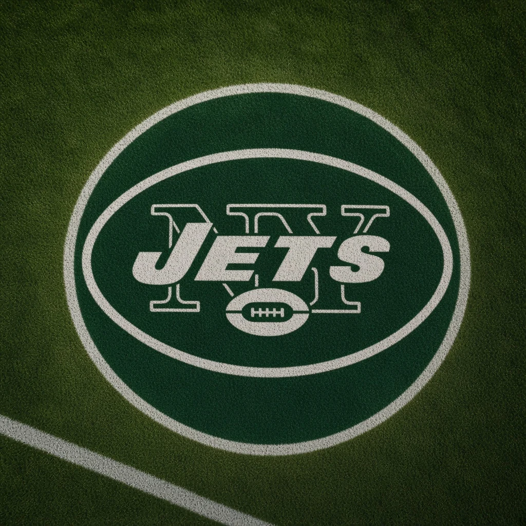 New York Jets Football Car Door Projector Light grass scene